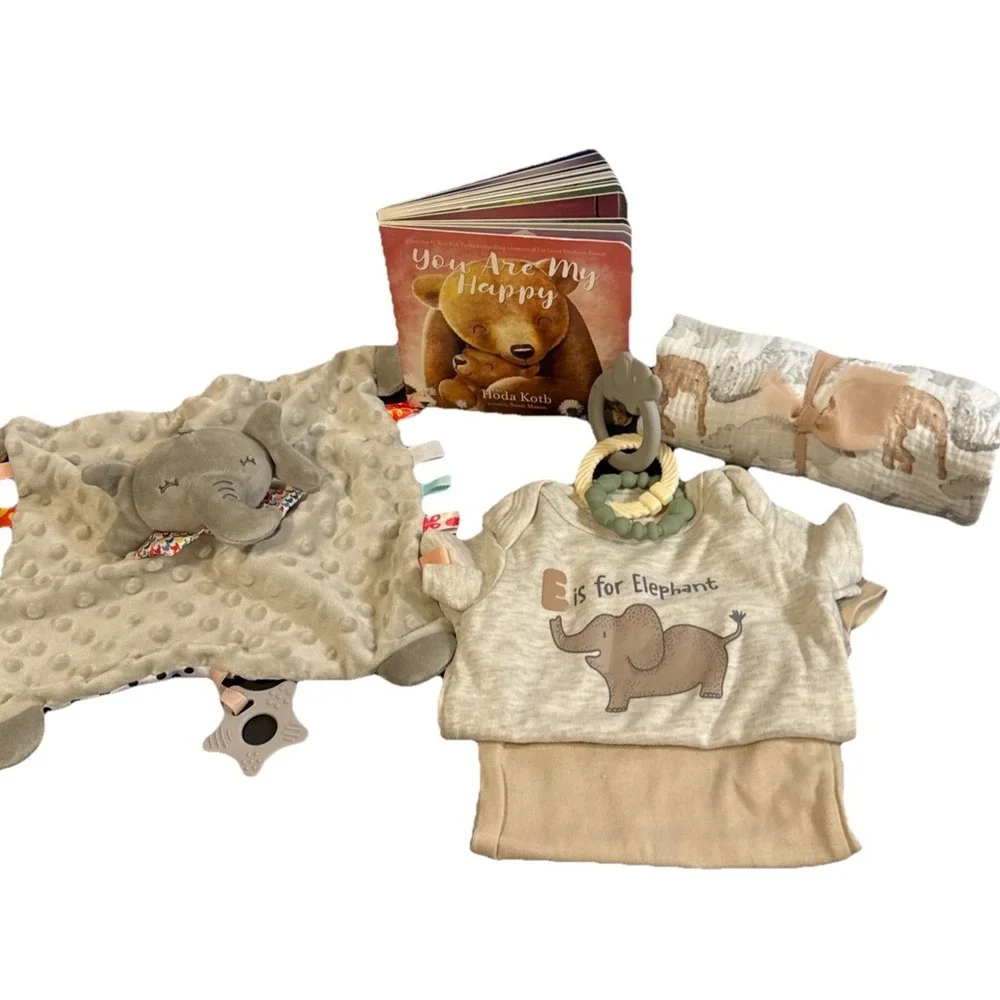 Baby Book Gift Box, Newborn Infant Essentials Present, Baby Animal Blanket Gifts